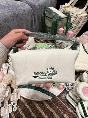 Miniso x Hello Kitty Tennis Club Edition Limit Cosmetic Bag